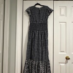 Elegant Black and White Checkered Dress